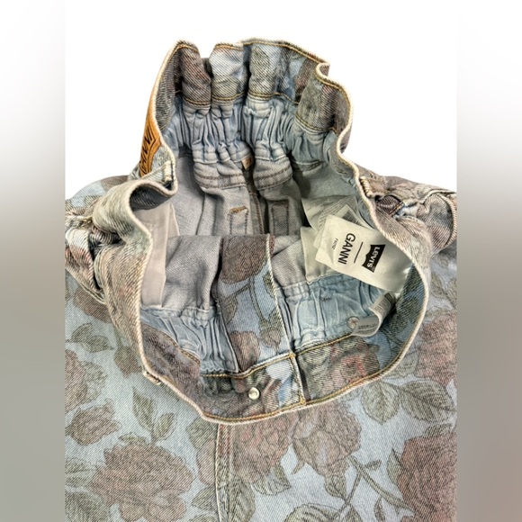 Levi x Ganni paper bag Wide Leg Jeans with High Waist - Picture 5 of 9